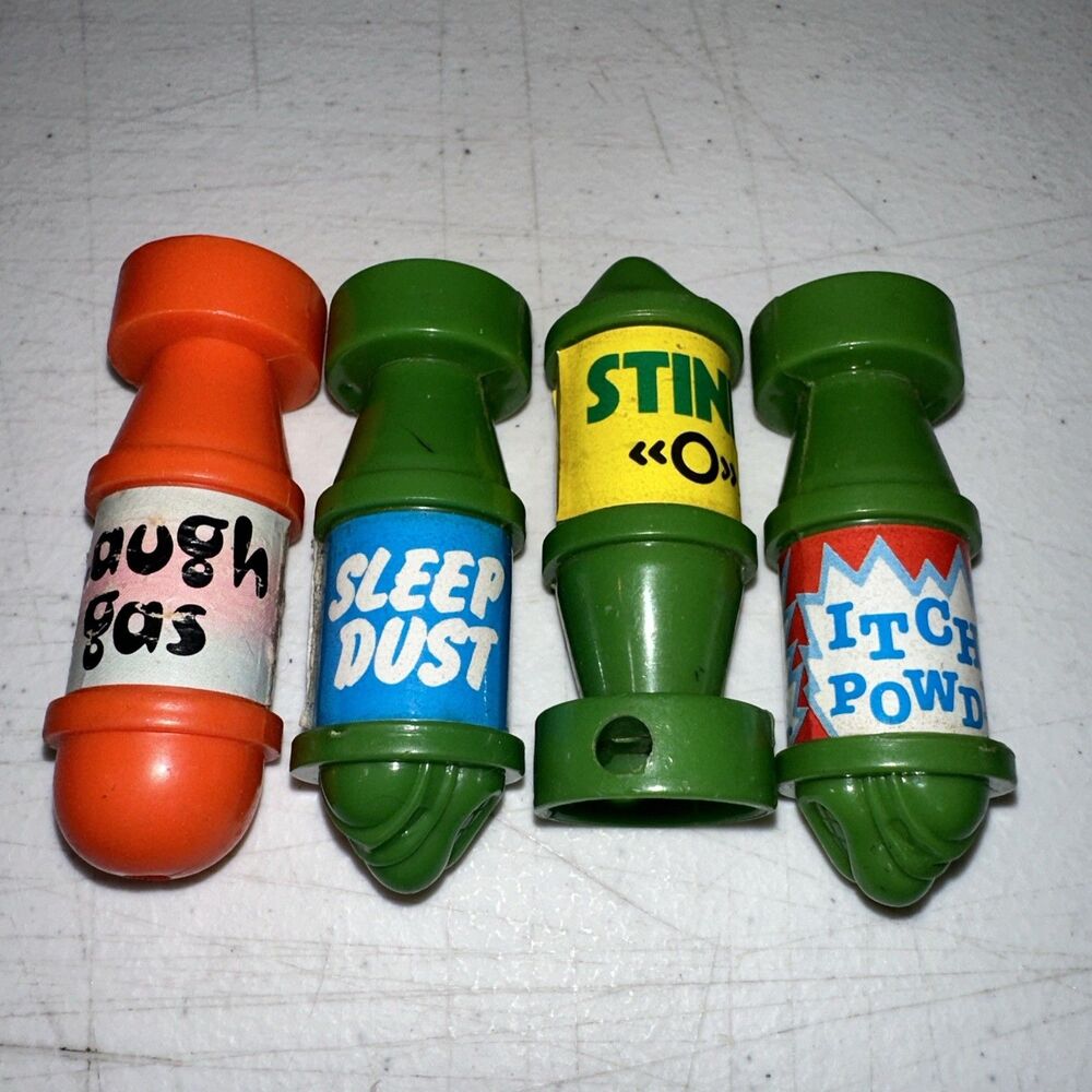 Vtg TMNT Turtle Wagon Van BLIMP Itchy/ Stink / Laugh/ Sleep BOMB missile Lot 4
